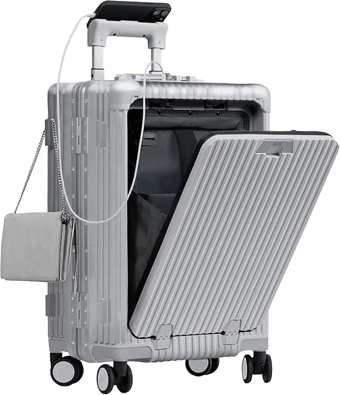 Nobl Travel Carry On Luggage, Noble Zipperless Aluminum Frame PC Hard Shell by NOBL