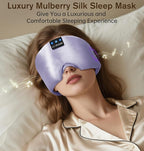LC-dolida Luxurious Silk Soft Sleep Mask, Sleep Headphones - Image 7