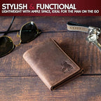 BULL GUARD Leather Trifold Wallets - Image 5
