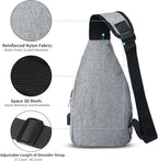 AMJ Crossbody Sling Bag Men Women, Casual Shoulder Backpack, Chest Daypack - Image 4