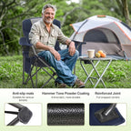 LET'S CAMP Folding Camping Chair Oversized Heavy Duty Padded Outdoor Chair - Image 4