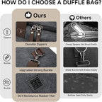 Canvas Expandable Duffle Bag for Men Traveling, Luggage Travel Bag Weekender - Image 6
