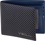 VISOUL Leather Mens Bifold RFID Blocking Wallet by VISOUL