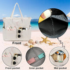 Beach Pool Bags Tote for Women Ladies Large Gym Tote Carry On Bag - Image 6