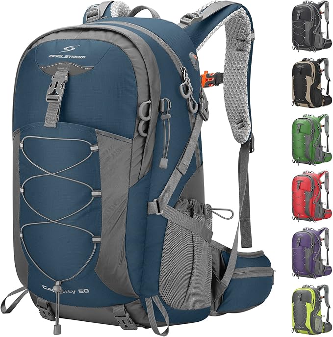 Maelstrom Hiking Backpack, Camping Backpack, 50L Waterproof Hiking Daypack by Maelstrom