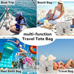 LEDAOU Beach Bag Waterproof Sandproof Women Tote Bag Pool Bag - Image 7