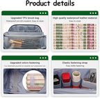 Travel Makeup Bag for Women: Large Capacity Open Flat Make up Bag Set of 3 - Image 4