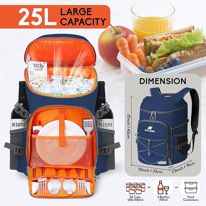 N NEVO RHINO Backpack Coolers Insulated Leak Proof 36/54 Cans, Portable - Image 4