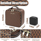 Makeup Travel Train Case with Mirror LED Light 3 Adjustable Brightness Large - Image 5