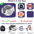 napfun Neck Pillow for Traveling, Upgraded Travel Neck Pillow for Airplane 100% - Image 6