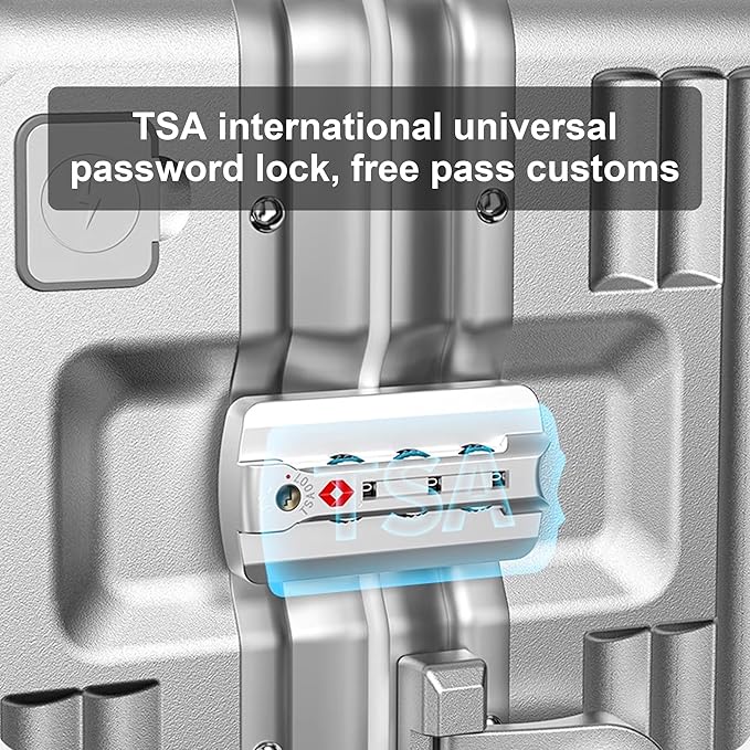 Zipperless Luggage, Polycarbonate Aluminum Hardshell, Expandable Carry-On - Image 6