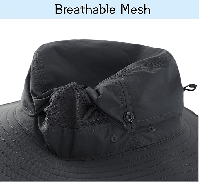 Connectyle Sun Hat for Men Women Outdoor UV Protection Safari Hat for Fishing - Image 5