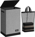 SOLEDI Laundry Hamper with Lid 90L Large & Tall Collapsible Laundry Basket by SOLEDI