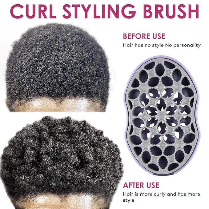 Curly Hair Styling Brush, Melous Curl Defining Brush Comb for Men Women Use Washable and Durable