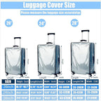 3 PCS Luggage Covers for Suitcase TSA Approved, 20/24/28 Inch Transparent - Image 2
