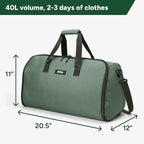 Halfday Convertible 2-in-1 Garment Duffel Weekender Bag 40L | Wrinkle-Free - Image 6