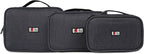 BUBM 3pcs Double Layer Electronic Organizer, Travel Gadgets Bag - Image 9