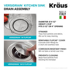 Stainless Steel 25 in 16 Gauge Undermount Kitchen Sink KA1US25B (25 Inch / Single Bowl)
