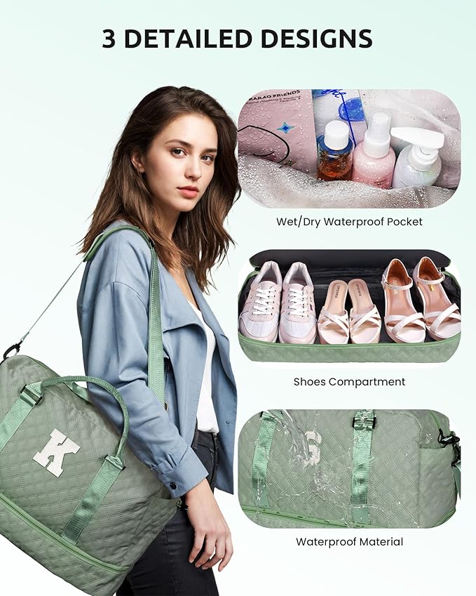 Bridal Shower Gifts, Gifts for Women-Initial Travel Bag - Image 4