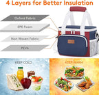 Lifewit Medium Lunch Bag Insulated Lunch Box Soft Cooler Cooling Tote - Image 2