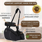 Baby Carrier with Hip Seat – Adjustable Waistband, Safety Harness & Storage - Image 2