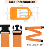 8 Pack Luggage Straps and Tags Set, Luggage Straps - Image 2