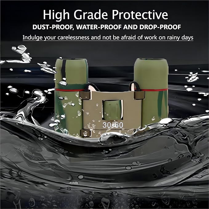 Compact 30x60 Binoculars for Adults and Kids, Foldable Lightweight Easy Focus - Image 8