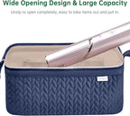 Shark Flex Style Case for Airwrap Hair Dryer Brush Revlon Hair Tools Travel Bag Carrying Case Flat Curling Iron Organizer (Navy Blue)