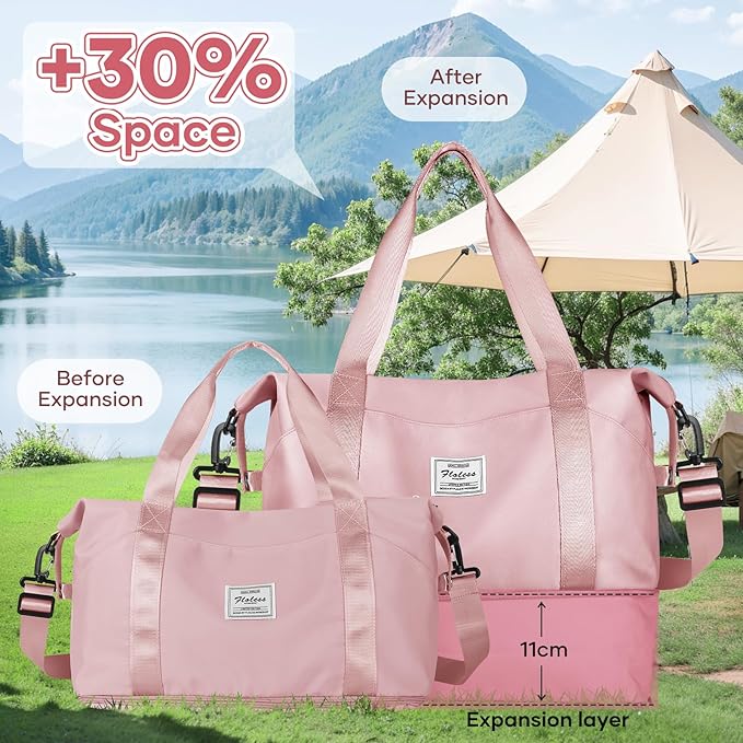 Travel Duffel Bag, Sports Tote Gym Bag, Shoulder Weekender Overnight Bag - Image 4
