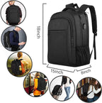 Large Travel Laptop Backpack, Business Anti Theft Slim Sturdy 18 Inch Laptops - Image 2