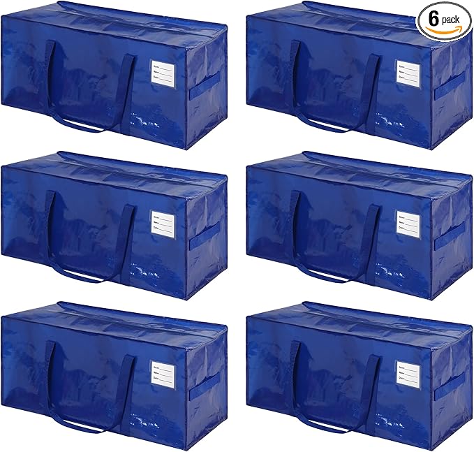6 Pack Heavy Duty Extra Large Moving Bags by JCBZAMZ