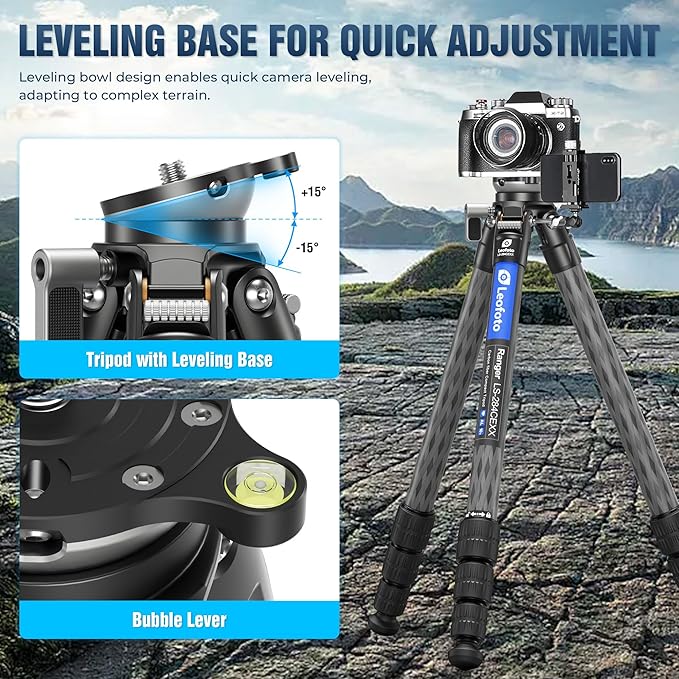 LEOFOTO LS-284CEXX Carbon Fiber Tripod - Image 5