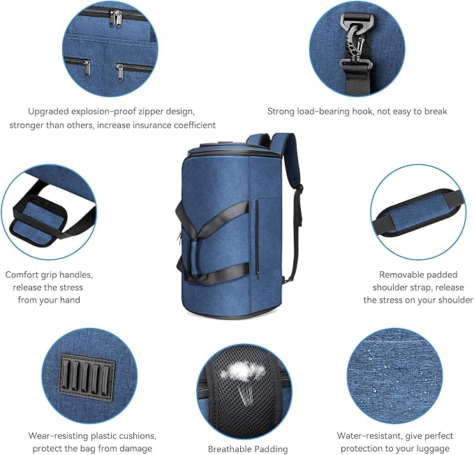Bukere Garment Duffle Bags for Travel, Convertible Carry on Bag - Image 6