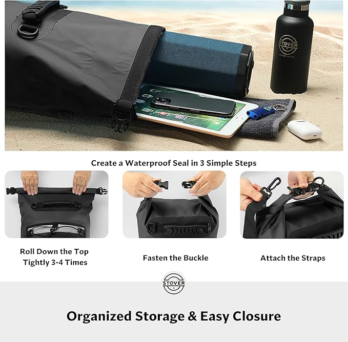 STOVER 5/10/25/30/40/55L Waterproof Backpack- Floating Dry Bag - Image 5