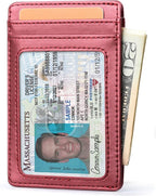 Buffway Mens Slim Wallet, Minimalist Thin Front Pocket Leather Credit Card - Image 2