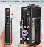 Men Wallet, with Money Clip Coins Pocket ID Window, Slim Front Pocket RFID - Image 3