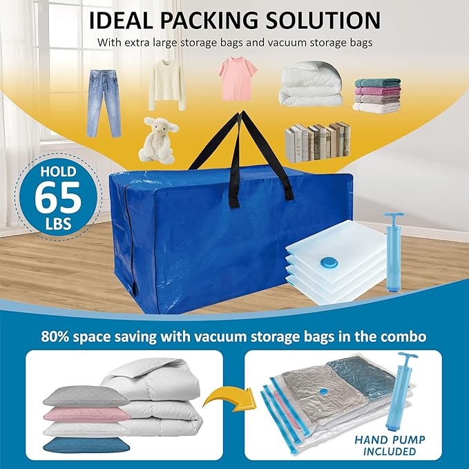 8 Pack Heavy Duty Extra Large Moving Bags - Image 3