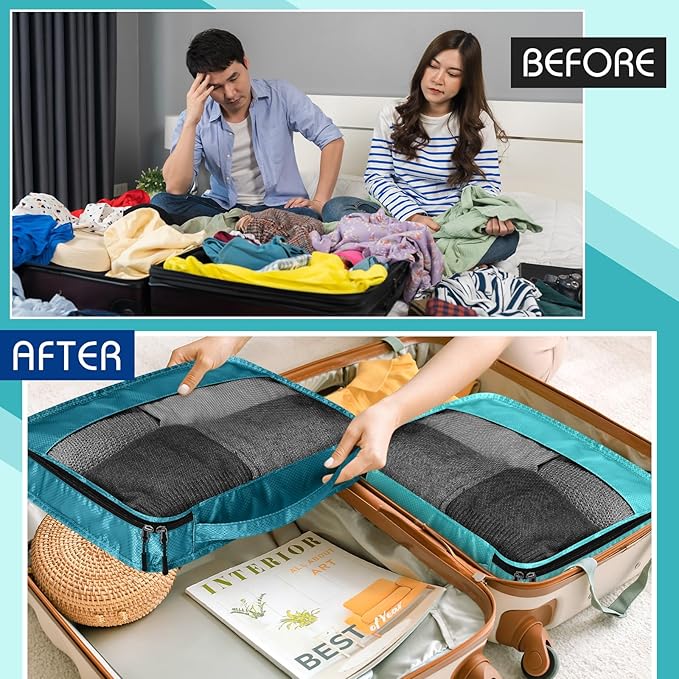 5 Pcs Packing Cubes for Suitcase Large Travel Cubes Carry on Luggage Organizer - Image 6