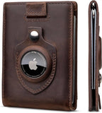 SERMAN BRANDS RFID Blocking Slim Bifold Genuine Leather Minimalist Front Pocket by SERMANBRANDS