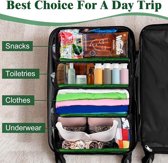 Hanging Travel Organizer, Carry on Luggage Suitcase Organizer, Travel - Image 7