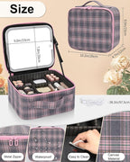 Makeup Bag With LED Mirror, Travel Makeup Case with Light up Mirror Large - Image 5