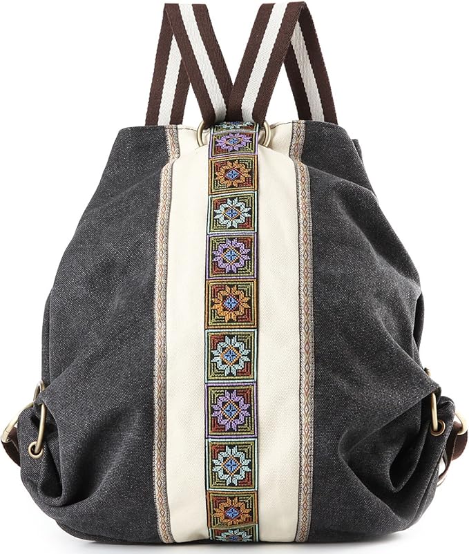 Goodhan WomCanvas Backpack Daypack Casual Shoulder Bag, Vintage Heavy-duty by Goodhan
