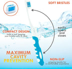 Travel Toothbrush, Portable Toothbrush Built in Cover, Travel Size Toothbrush - Image 3