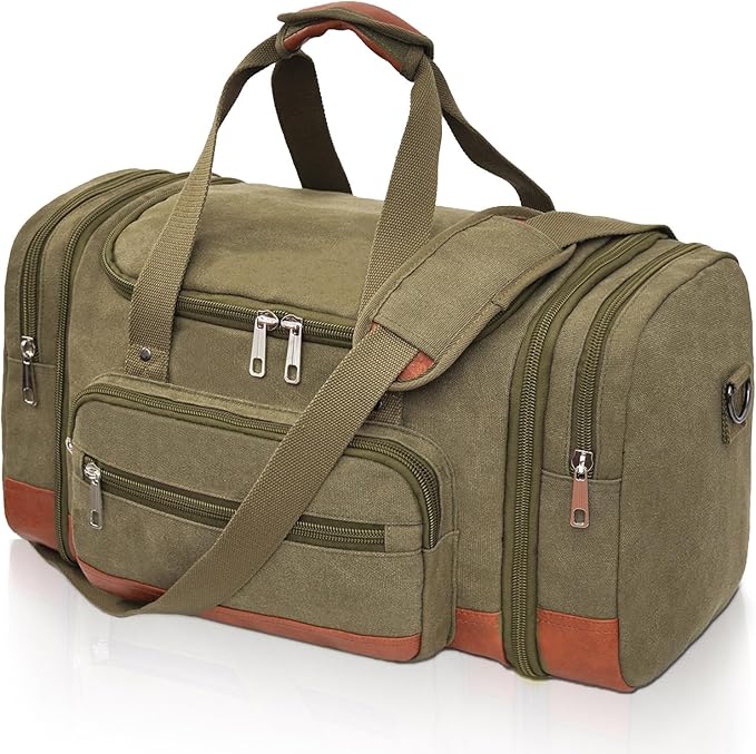 Men'S Duffle Bag For Travel, Expandable Canvas Duffel Bags Overnight Weekend by Unknown