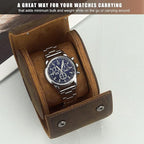 Longjet Watch Roll Travel Case for Men Portable Watches Organizer Box - Image 2