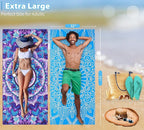 4 Pack Microfiber Oversized Lightweight Beach Towel 71"x32" XL Extra Large Thin - Image 3