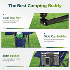 ALPHA CAMP Oversized Folding Camping Chairs High Backrest Heavy Duty Lawn Chairs - Image 7