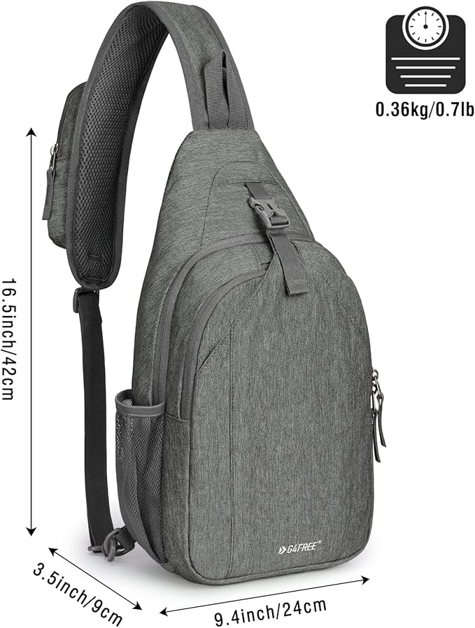 G4Free Sling Bag RFID Blocking Sling Backpack Crossbody Chest Bag Daypack - Image 3