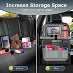 Car Backseat Organizer with table Tray, 9 Storage Pockets Backseat Car - Image 5
