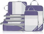 8 Set/6 Set/4 Set Compression Packing Cubes by PREZON